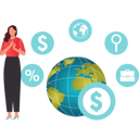 پیش‌نمایش فایل girl-showing-various-globally-trading-10737015 از پک اقتصاد جهانی