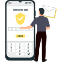 پیش‌نمایش فایل boy-is-entering-verification-code-on-mobile-phone-10736791 از پک فراموشی رمز عبور
