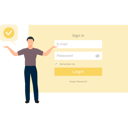 پیش‌نمایش فایل boy-is-showing-valid-email-and-password-10736794 از پک فراموشی رمز عبور