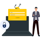 پیش‌نمایش فایل employee-is-logging-into-his-account-10736696 از پک فراموشی رمز عبور