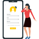 پیش‌نمایش فایل female-is-registering-account-10736787 از پک فراموشی رمز عبور
