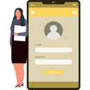 پیش‌نمایش فایل girl-is-filling-her-details-10736682 از پک فراموشی رمز عبور