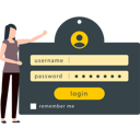 پیش‌نمایش فایل girl-is-showing-the-account-password-10736694 از پک فراموشی رمز عبور