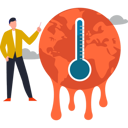 پیش‌نمایش فایل boy-is-telling-about-the-rise-in-global-temperature-10632568 از پک تغییر اقلیم