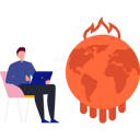 پیش‌نمایش فایل boy-is-using-laptop-and-looking-earth-warming-10632580 از پک تغییر اقلیم