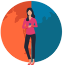 پیش‌نمایش فایل girl-is-standing-and-using-mobile-phone-10632686 از پک تغییر اقلیم
