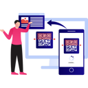 پیش‌نمایش فایل boy-is-explaining-about-data-transfer-through-qr-code-10790829 از پک کیوآر کد