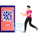 پیش‌نمایش فایل boy-is-scanning-qr-code-for-shopping-10790825 از پک کیوآر کد