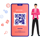پیش‌نمایش فایل boy-is-using-scanner-for-payment-10790841 از پک کیوآر کد