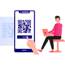 پیش‌نمایش فایل boy-is-working-on-the-mobile-while-making-payment-10790846 از پک کیوآر کد