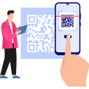 پیش‌نمایش فایل boy-is-working-online-scanner-10790845 از پک کیوآر کد