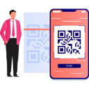 پیش‌نمایش فایل employee-is-doing-barcode-scan-10790809 از پک کیوآر کد