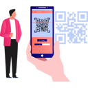 پیش‌نمایش فایل employee-is-using-barcode-scanner-10790812 از پک کیوآر کد