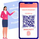 پیش‌نمایش فایل girl-is-showing-about-health-passport-on-qr-code-10790814 از پک کیوآر کد