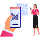 پیش‌نمایش فایل girl-is-using-mobile-for-scanning-qr-code-10790822 از پک کیوآر کد