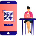 پیش‌نمایش فایل girl-scanning-qr-code-on-mobile-10790847 از پک کیوآر کد