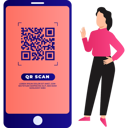 پیش‌نمایش فایل qr-code-is-displaying-on-mobile-10790833 از پک کیوآر کد
