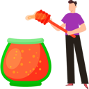 پیش‌نمایش فایل boy-is-holding-a-honey-dipper-10772470 از پک روش هشانا (سال نو یهودی)