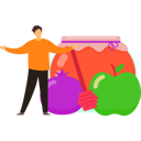 پیش‌نمایش فایل boy-is-standing-in-front-of-honey-jar-10772477 از پک روش هشانا (سال نو یهودی)