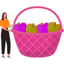 پیش‌نمایش فایل girl-is-holding-an-apple-basket-10772496 از پک روش هشانا (سال نو یهودی)
