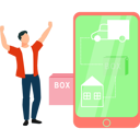پیش‌نمایش فایل boy-is-happy-after-the-package-delivery-starts-10767365 از پک سفارش آنلاین