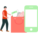 پیش‌نمایش فایل boy-is-showing-the-online-parcel-10767273 از پک سفارش آنلاین