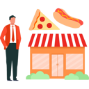 پیش‌نمایش فایل boy-is-standing-next-to-the-restaurant-10767328 از پک سفارش آنلاین