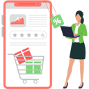 پیش‌نمایش فایل girl-is-adding-parcel-to-cart-in-online-shopping-10767244 از پک سفارش آنلاین