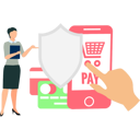 پیش‌نمایش فایل girl-is-doing-online-card-payment-10767358 از پک سفارش آنلاین