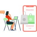 پیش‌نمایش فایل girl-is-selecting-product-online-10767291 از پک سفارش آنلاین