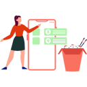 پیش‌نمایش فایل girl-is-showing-the-place-to-order-food-online-10767369 از پک سفارش آنلاین