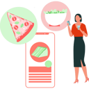 پیش‌نمایش فایل girl-is-using-mobile-for-food-order-online-10767373 از پک سفارش آنلاین