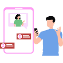پیش‌نمایش فایل boy-is-talking-online-on-mobile-phone-10752947 از پک دوستیابی آنلاین