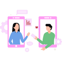 پیش‌نمایش فایل girl-and-boy-are-chatting-online-10752925 از پک دوستیابی آنلاین