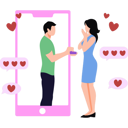 پیش‌نمایش فایل girl-getting-a-proposal-from-a-guy-online-10752963 از پک دوستیابی آنلاین