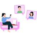 پیش‌نمایش فایل girl-is-communicating-with-her-friends-10752927 از پک دوستیابی آنلاین