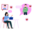 پیش‌نمایش فایل girl-is-having-a-group-video-call-10752949 از پک دوستیابی آنلاین