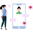 پیش‌نمایش فایل girl-is-talking-online-on-a-mobile-phone-10752926 از پک دوستیابی آنلاین