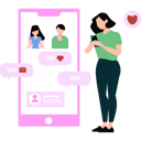 پیش‌نمایش فایل girl-is-using-social-media-10752950 از پک دوستیابی آنلاین