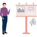 پیش‌نمایش فایل boy-is-explaining-about-advertisement-on-board-10749264 از پک استراتژی‌های بازاریابی