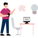پیش‌نمایش فایل boy-is-pointing-at-the-idea-bulb-10749235 از پک استراتژی‌های بازاریابی