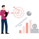 پیش‌نمایش فایل businessman-is-analyzing-business-targets-10749267 از پک استراتژی‌های بازاریابی