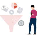 پیش‌نمایش فایل businessman-is-filtering-data-10749241 از پک استراتژی‌های بازاریابی