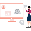 پیش‌نمایش فایل girl-is-explaining-marketing-strategy-through-graphs-10749237 از پک استراتژی‌های بازاریابی