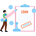 پیش‌نمایش فایل boy-is-pointing-to-loan-document-on-clipboard-10749148 از پک عملیات وام‌دهی