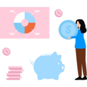 پیش‌نمایش فایل client-analyzes-her-savings-graph-10749194 از پک عملیات وام‌دهی