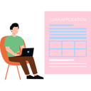پیش‌نمایش فایل client-fills-out-loan-application-form-10749141 از پک عملیات وام‌دهی