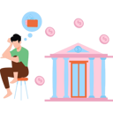 پیش‌نمایش فایل client-thinks-to-take-bank-loan-10749195 از پک عملیات وام‌دهی