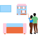پیش‌نمایش فایل couple-dreams-of-taking-new-house-on-loan-10749200 از پک عملیات وام‌دهی