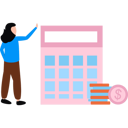 پیش‌نمایش فایل girl-is-pointing-to-calculator-for-finance-10749153 از پک عملیات وام‌دهی